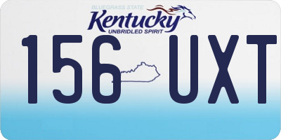 KY license plate 156UXT