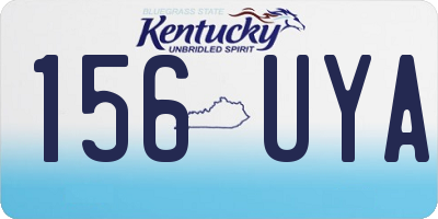 KY license plate 156UYA