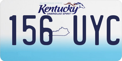 KY license plate 156UYC
