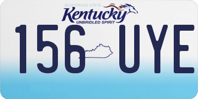 KY license plate 156UYE