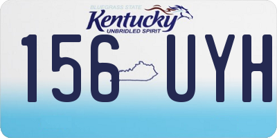 KY license plate 156UYH