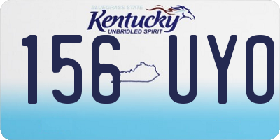 KY license plate 156UYO