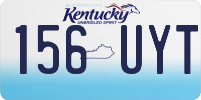 KY license plate 156UYT