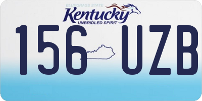 KY license plate 156UZB
