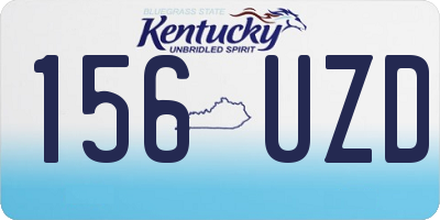 KY license plate 156UZD