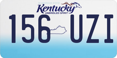KY license plate 156UZI
