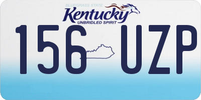 KY license plate 156UZP