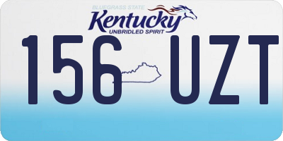 KY license plate 156UZT