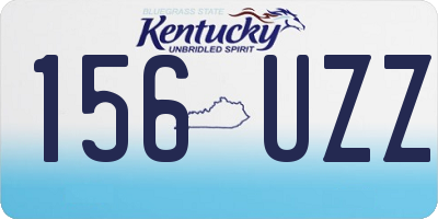 KY license plate 156UZZ