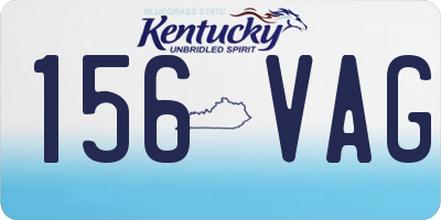KY license plate 156VAG