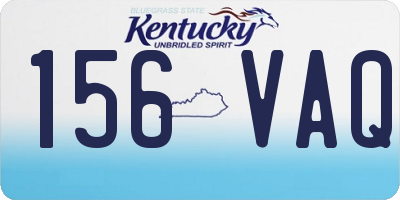 KY license plate 156VAQ