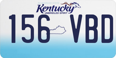 KY license plate 156VBD