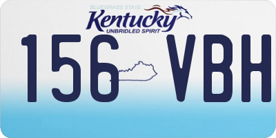 KY license plate 156VBH