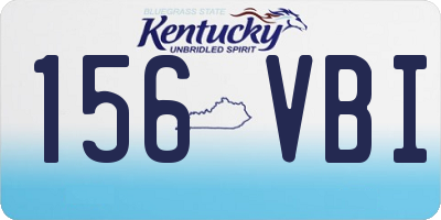 KY license plate 156VBI