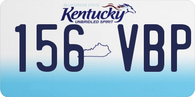 KY license plate 156VBP