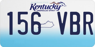 KY license plate 156VBR