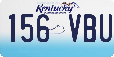 KY license plate 156VBU