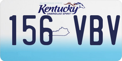 KY license plate 156VBV
