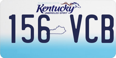 KY license plate 156VCB