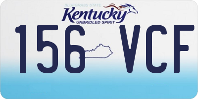 KY license plate 156VCF