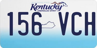 KY license plate 156VCH