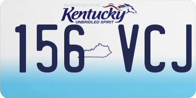 KY license plate 156VCJ