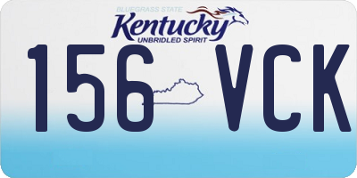 KY license plate 156VCK