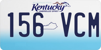 KY license plate 156VCM