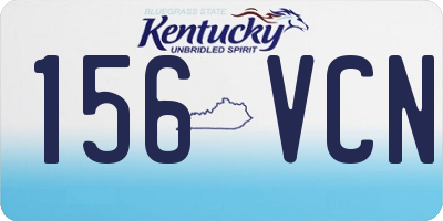 KY license plate 156VCN