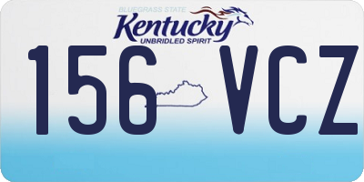 KY license plate 156VCZ