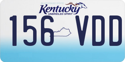 KY license plate 156VDD