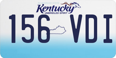 KY license plate 156VDI