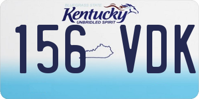 KY license plate 156VDK