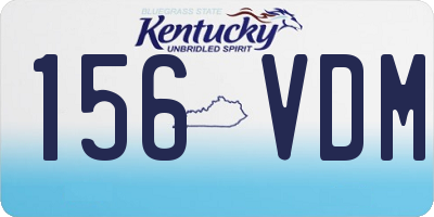 KY license plate 156VDM