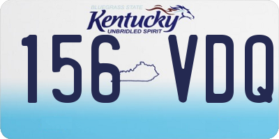 KY license plate 156VDQ