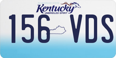 KY license plate 156VDS
