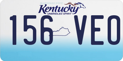 KY license plate 156VEO