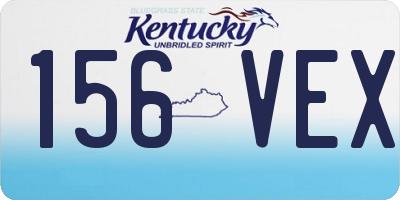 KY license plate 156VEX