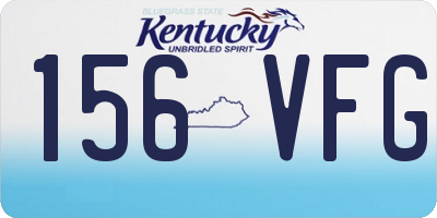 KY license plate 156VFG