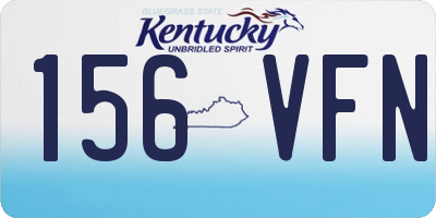 KY license plate 156VFN