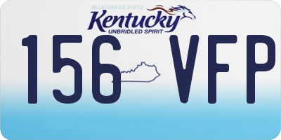 KY license plate 156VFP