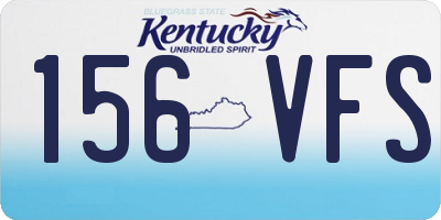 KY license plate 156VFS