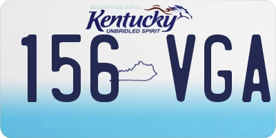 KY license plate 156VGA