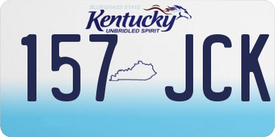 KY license plate 157JCK