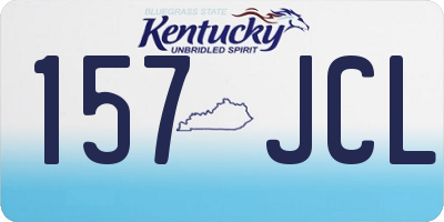 KY license plate 157JCL