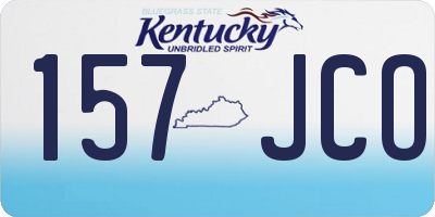 KY license plate 157JCO