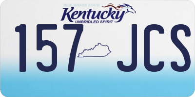 KY license plate 157JCS