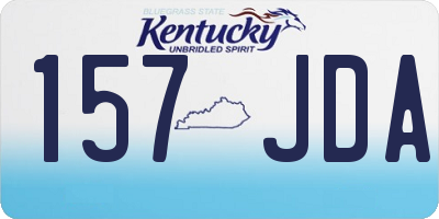 KY license plate 157JDA