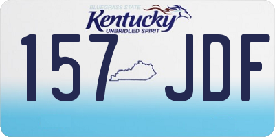 KY license plate 157JDF
