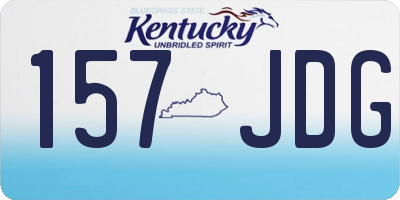 KY license plate 157JDG